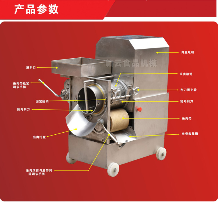 鱼肉采肉机结构示意图