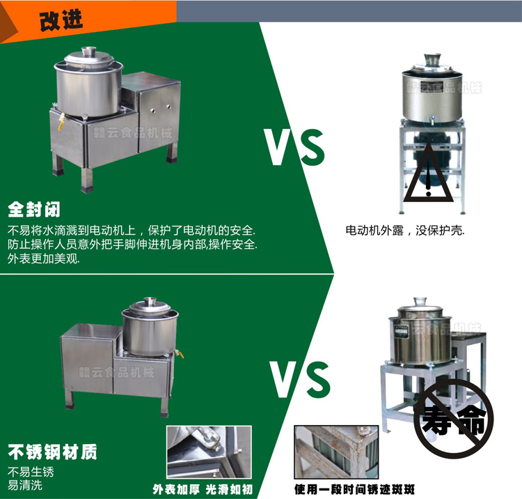 28型全封闭高速肉丸打浆机-对比图