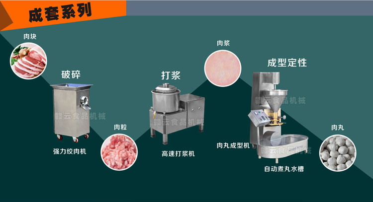 赣云牌28型全封闭传动式肉丸机-在肉丸加工成套设备中的用途